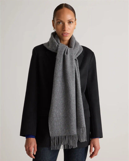 Mongolian Cashmere Woven Fringe Scarf