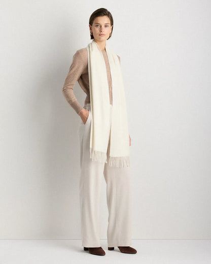 Mongolian Cashmere Woven Fringe Scarf
