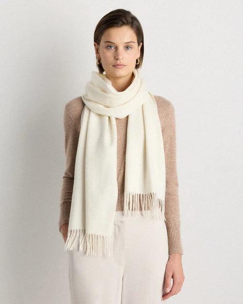 Mongolian Cashmere Woven Fringe Scarf