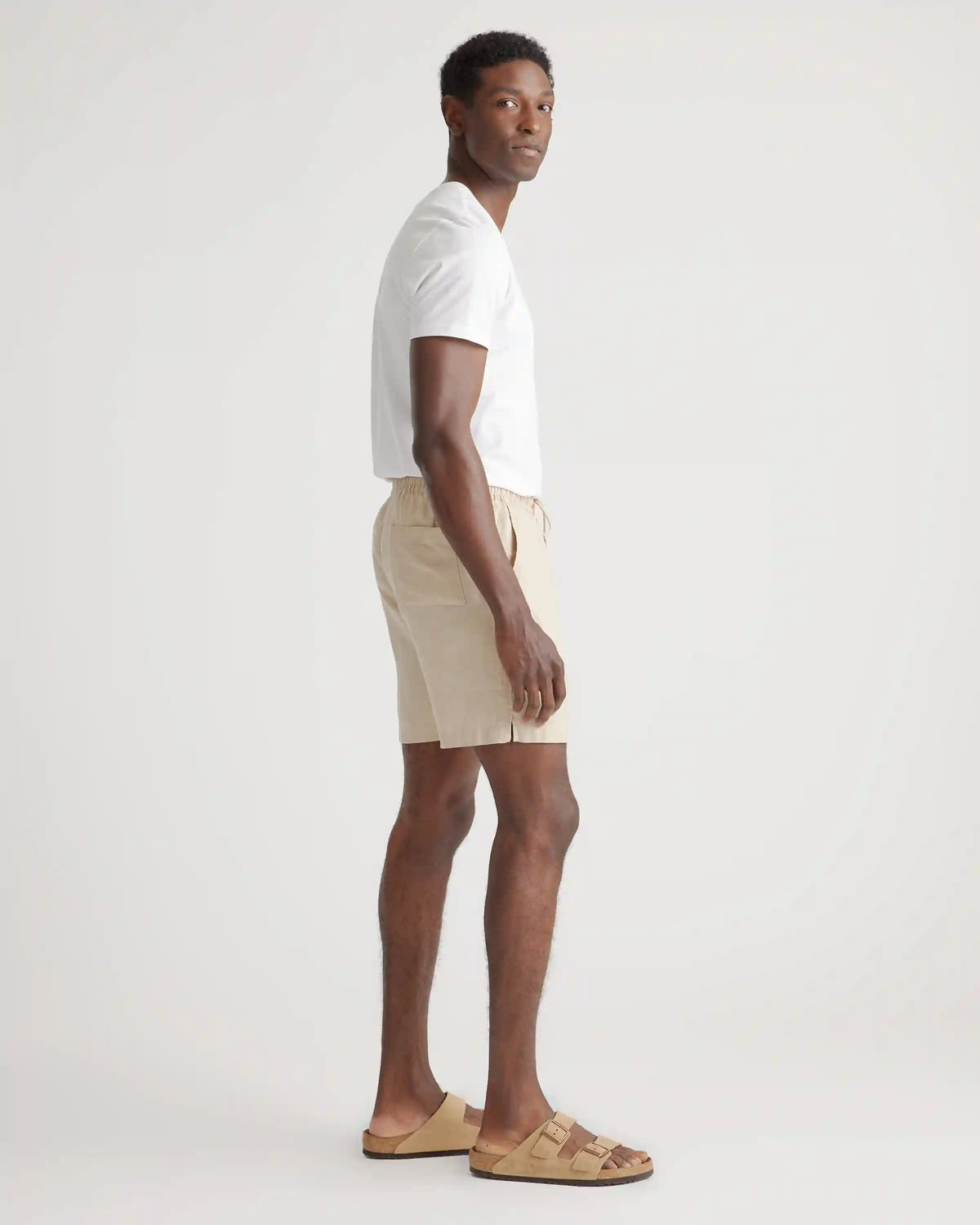 100% European Linen Drawstring Beach Shorts - 7"