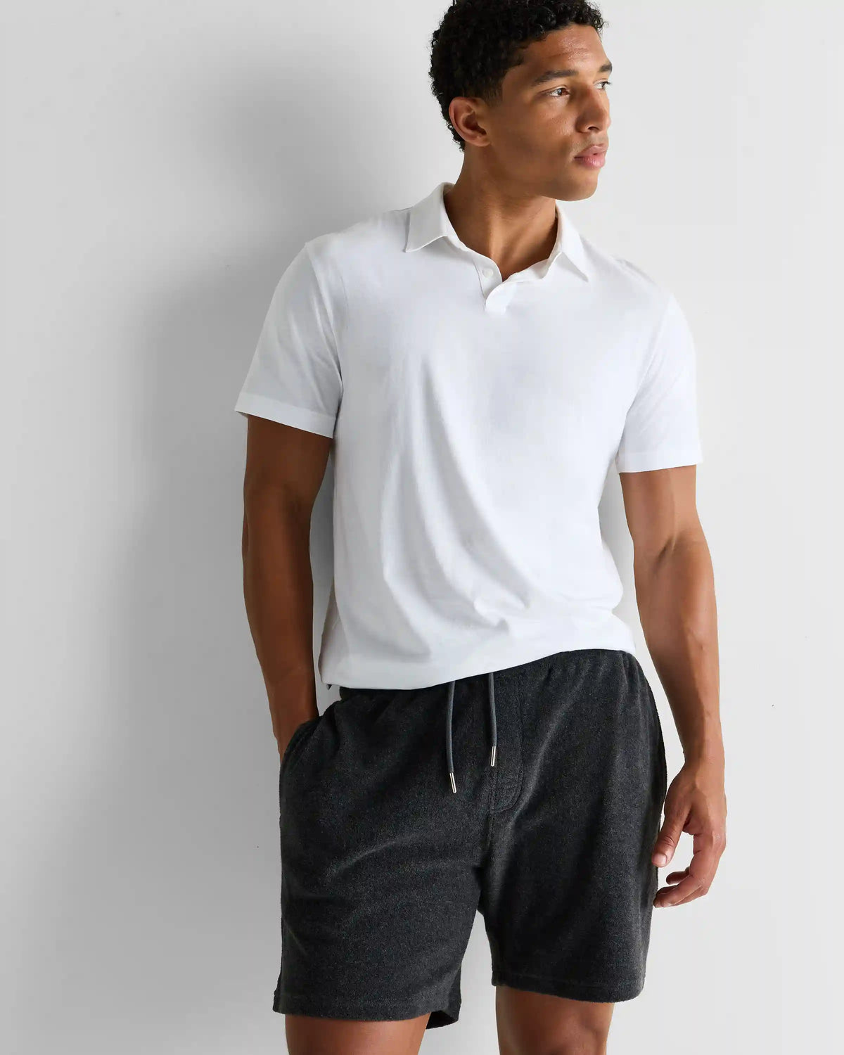 100% Organic Cotton Terry Towel Shorts - 6.5"