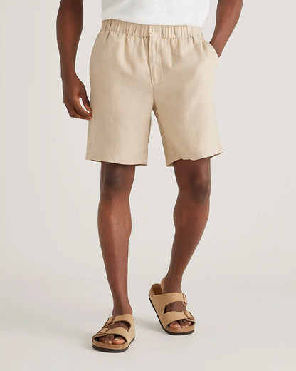 100% European Linen Shorts - 8"
