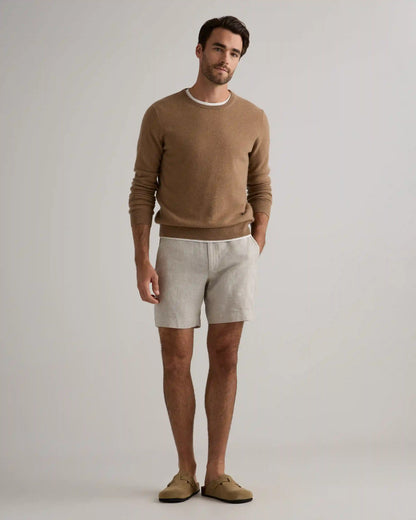 100% European Linen Trouser Shorts - 7"