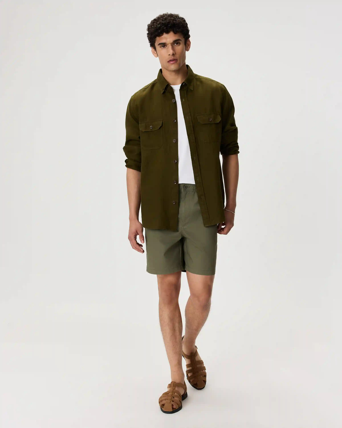 Organic Stretch Cotton Pull On Chino Shorts - 7"