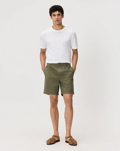 Organic Stretch Cotton Pull On Chino Shorts - 7"
