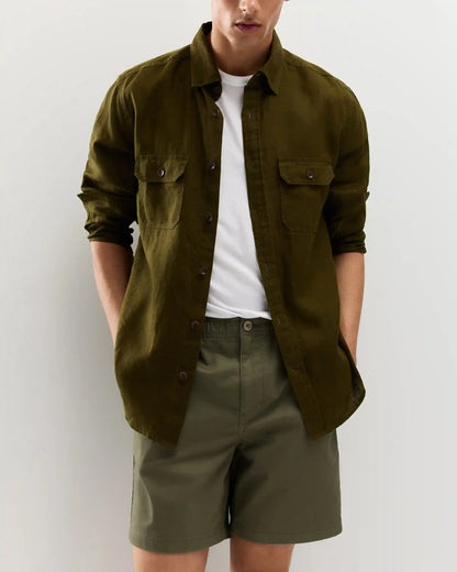 Organic Stretch Cotton Pull On Chino Shorts - 7"