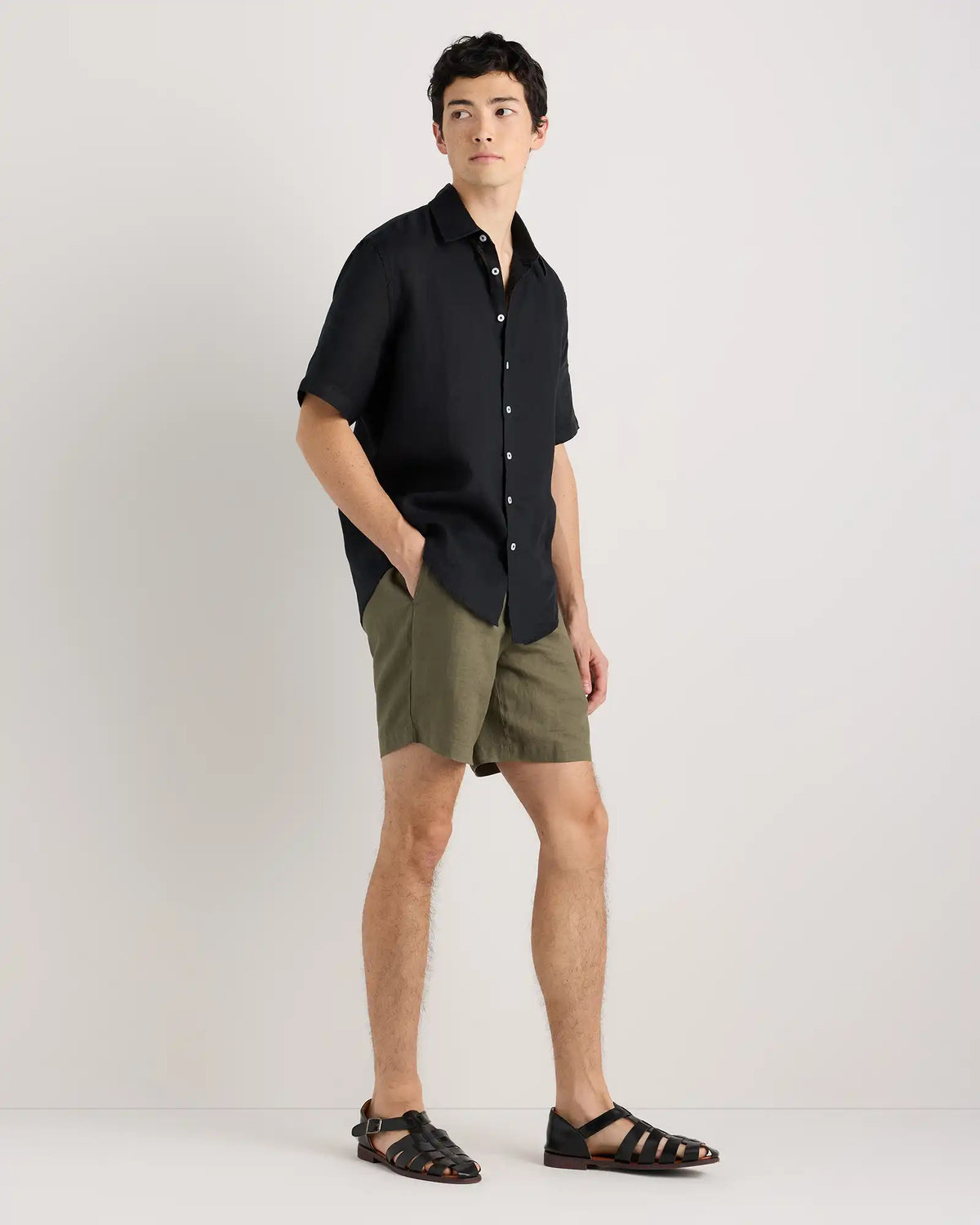 100% European Linen Shorts - 7"