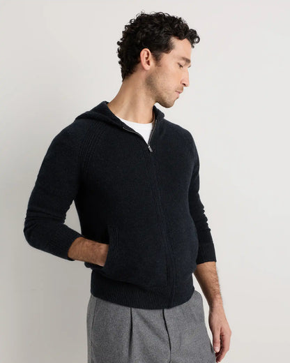 Luxe Baby Cashmere Bomber Hoodie