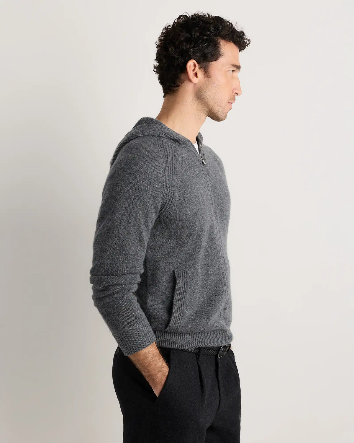 Luxe Baby Cashmere Bomber Hoodie