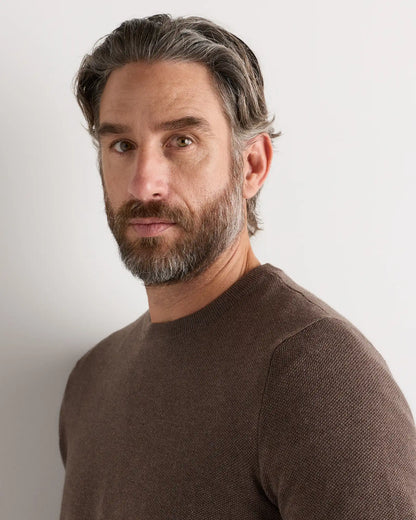 100% Organic Cotton Pique Crewneck Sweater