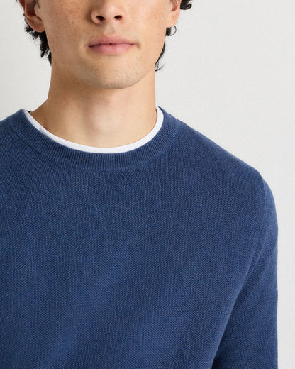 100% Organic Cotton Pique Crewneck Sweater