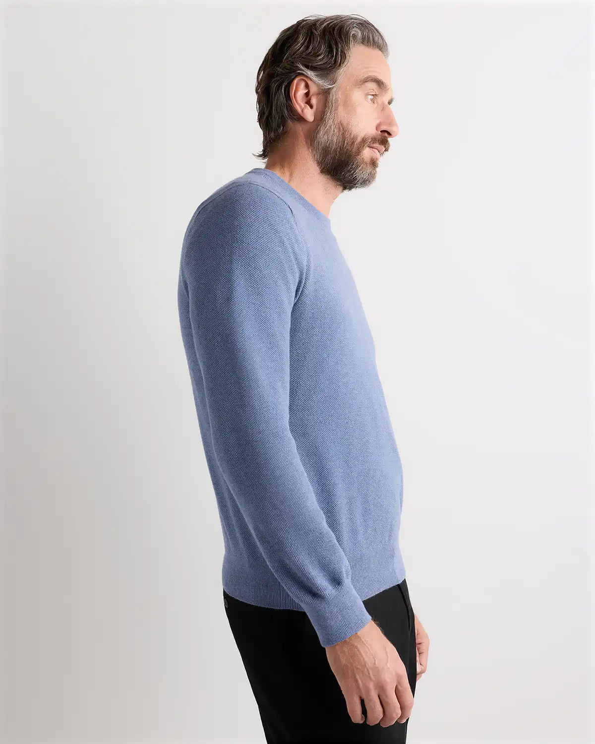 100% Organic Cotton Pique Crewneck Sweater