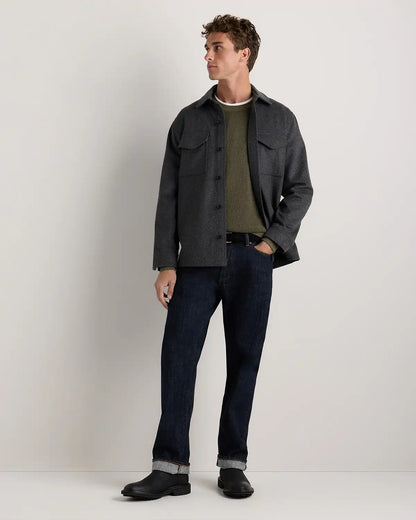 Organic Cotton Cashmere Waffle Crewneck Sweater