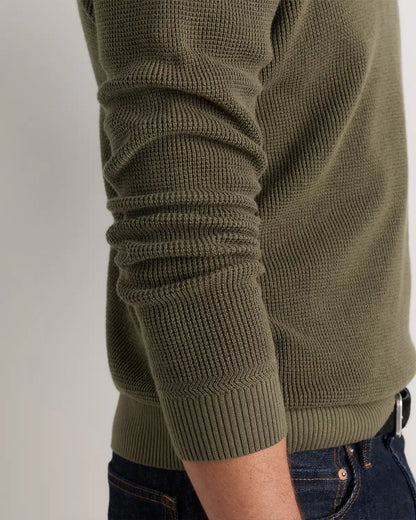 Organic Cotton Cashmere Waffle Crewneck Sweater