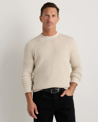 Organic Cotton Cashmere Waffle Crewneck Sweater