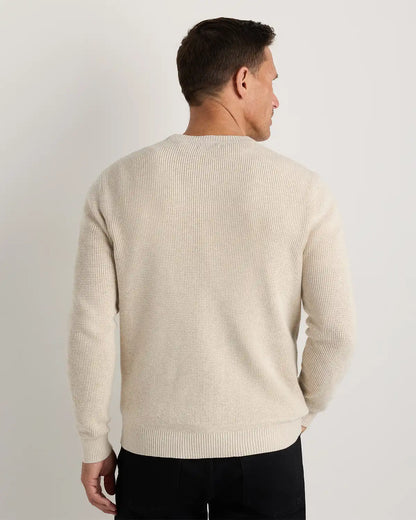 Organic Cotton Cashmere Waffle Crewneck Sweater
