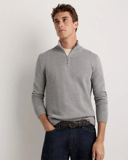 100% Organic Cotton Quarter-Zip Sweater
