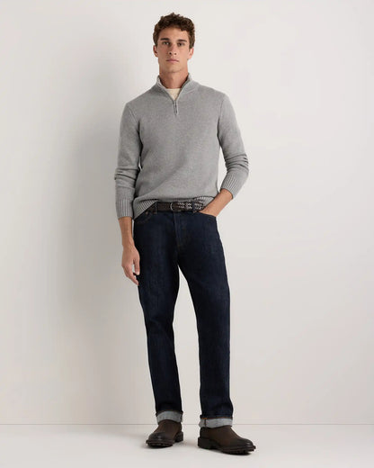 100% Organic Cotton Quarter-Zip Sweater