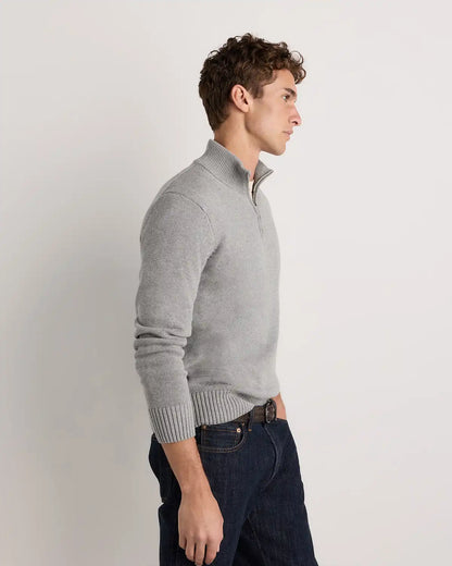 100% Organic Cotton Quarter-Zip Sweater