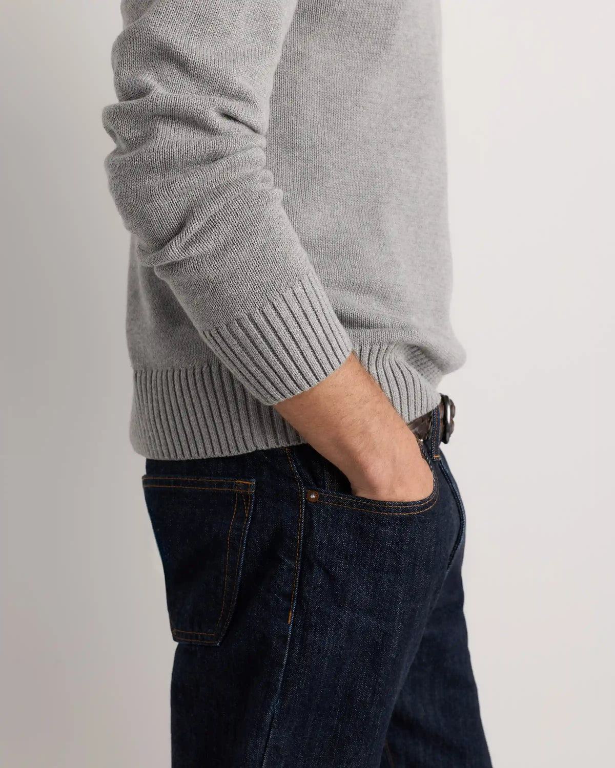100% Organic Cotton Quarter-Zip Sweater