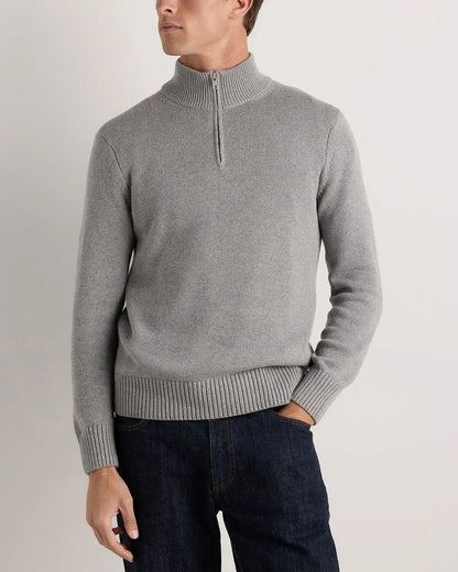 100% Organic Cotton Quarter-Zip Sweater