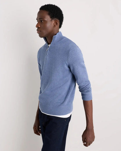 100% Organic Cotton Quarter-Zip Sweater