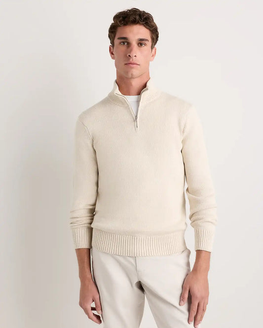 100% Organic Cotton Quarter-Zip Sweater