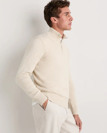 100% Organic Cotton Quarter-Zip Sweater