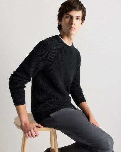 100% Organic Cotton Ribbed Crewneck Sweater