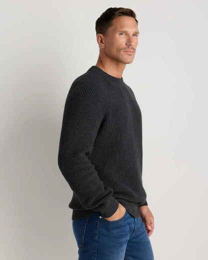 100% Organic Cotton Ribbed Crewneck Sweater