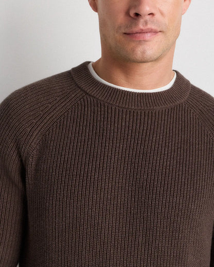 100% Organic Cotton Ribbed Crewneck Sweater
