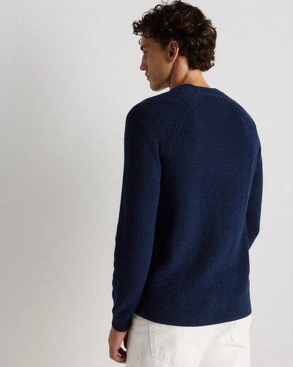 100% Organic Cotton Ribbed Crewneck Sweater