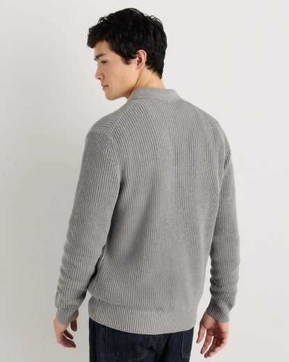 100% Organic Cotton Ribbed Polo Sweater