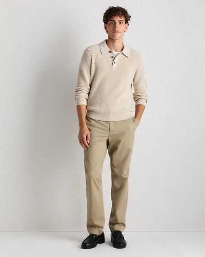 100% Organic Cotton Ribbed Polo Sweater