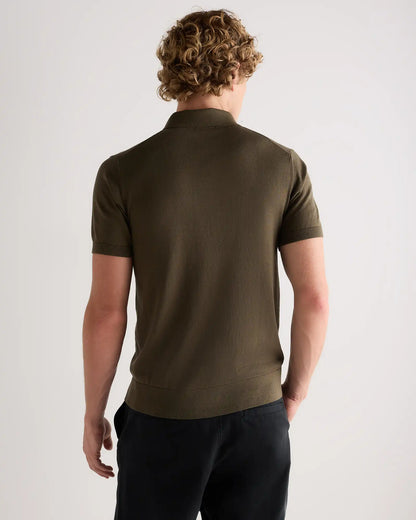 Cotton-Silk Johnny Collar Polo