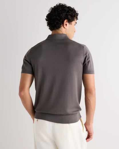 Cotton-Silk Johnny Collar Polo