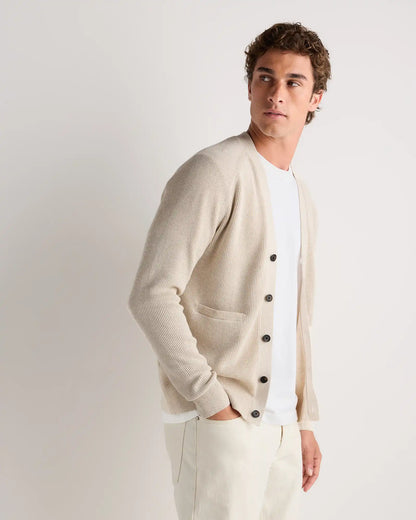 100% Organic Cotton Ribbed Cardigan