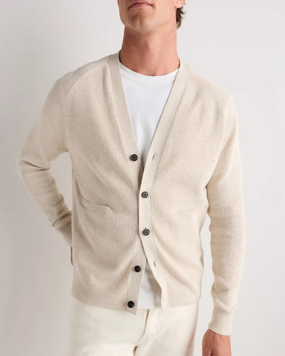 100% Organic Cotton Ribbed Cardigan