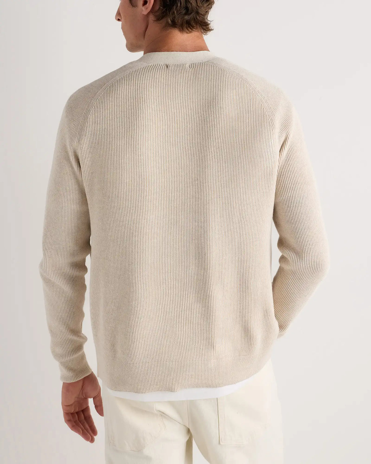 100% Organic Cotton Ribbed Cardigan