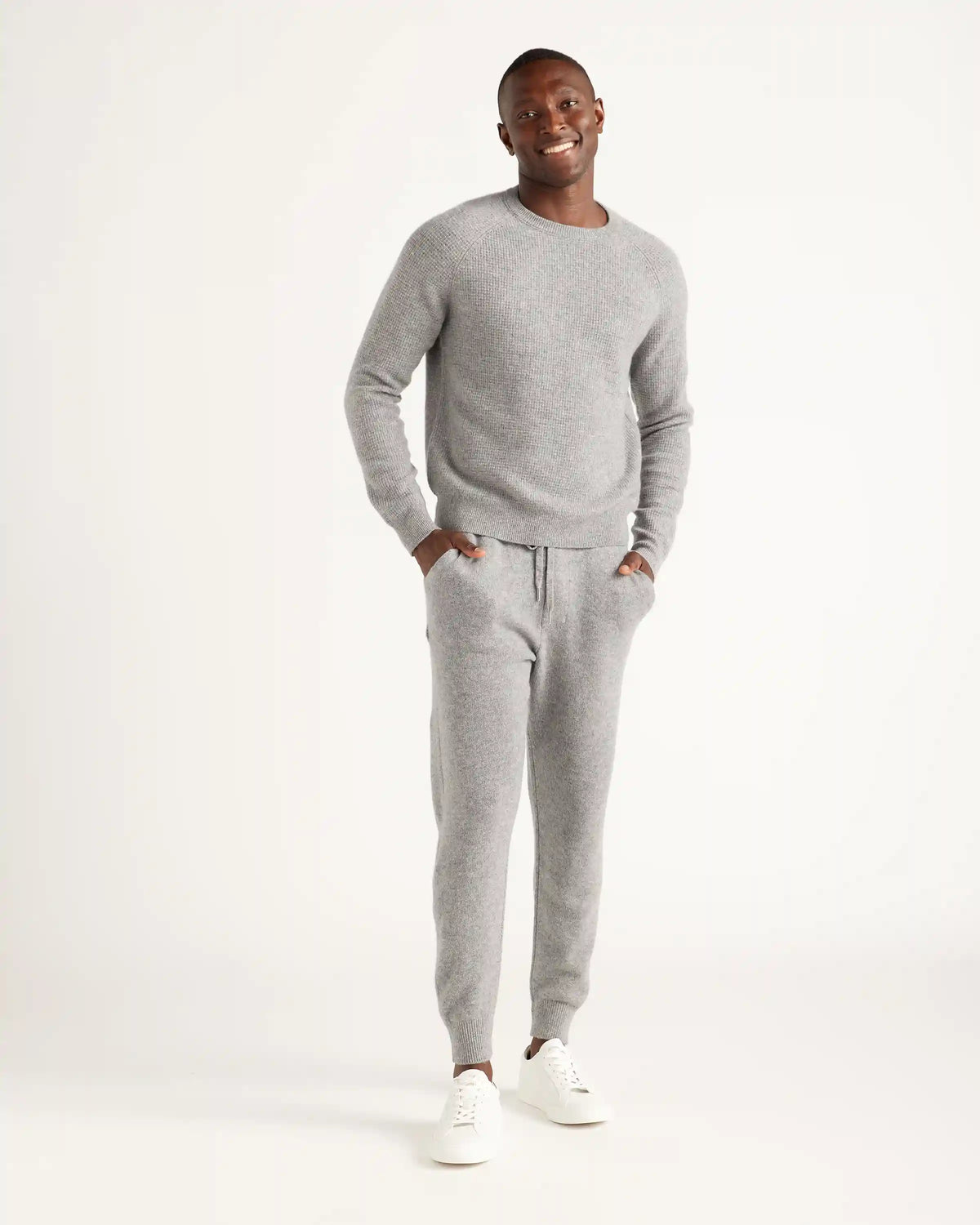 Mongolian Spring Cashmere Waffle Sweatshirt
