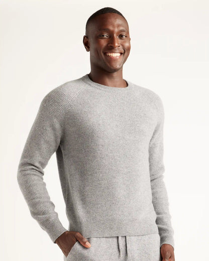 Mongolian Spring Cashmere Waffle Sweatshirt
