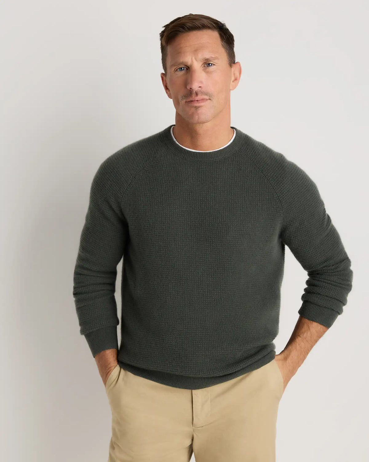 Mongolian Cashmere Waffle Sweatshirt
