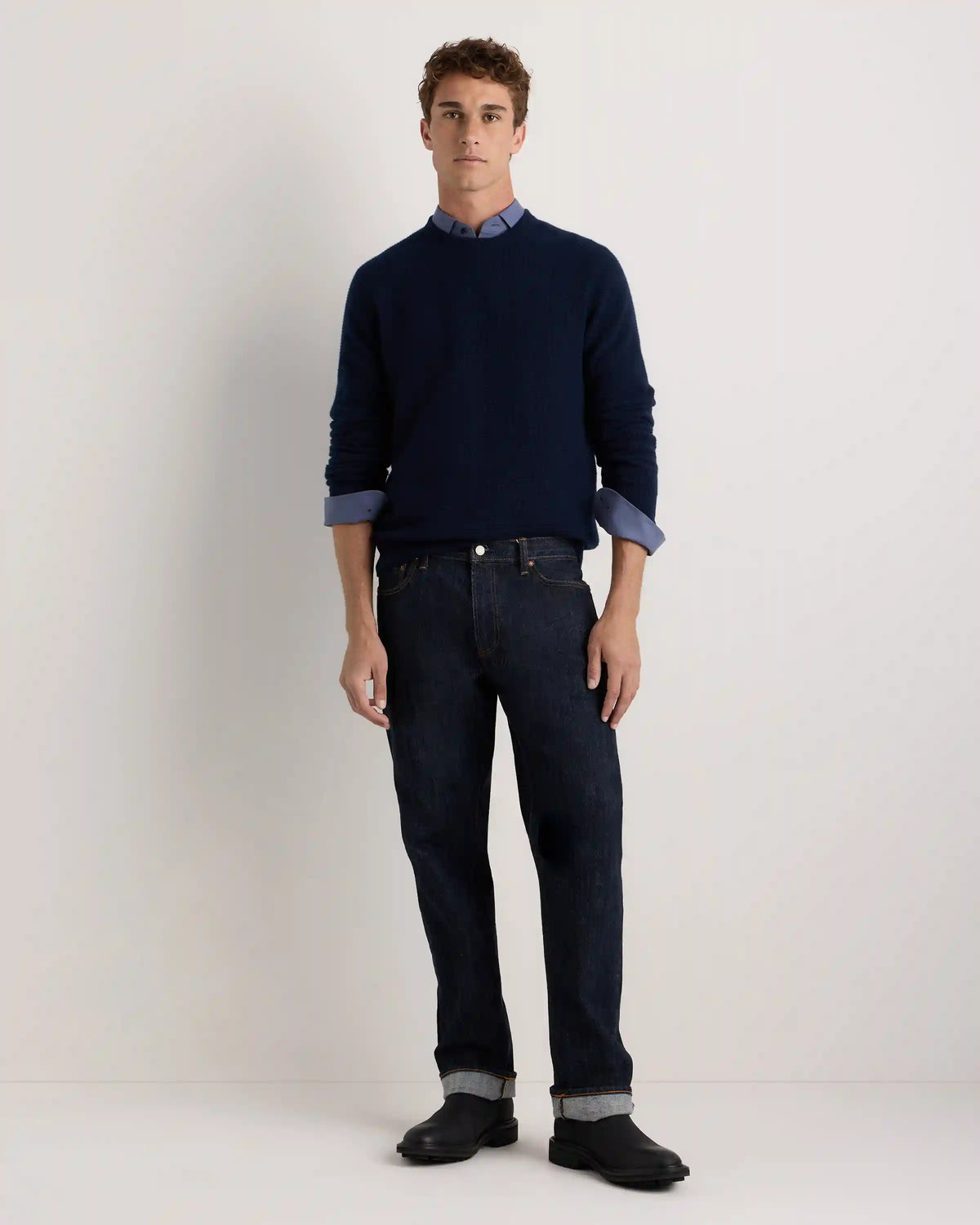 Mongolian Cashmere Waffle Sweatshirt
