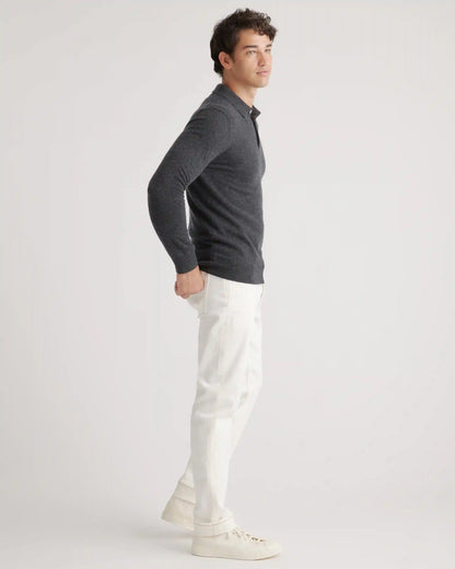 Mongolian Cashmere Polo Sweater