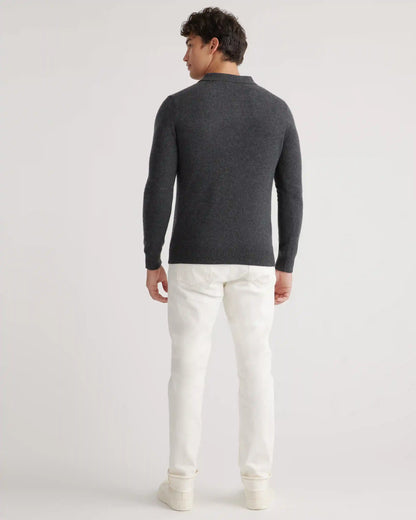 Mongolian Cashmere Polo Sweater