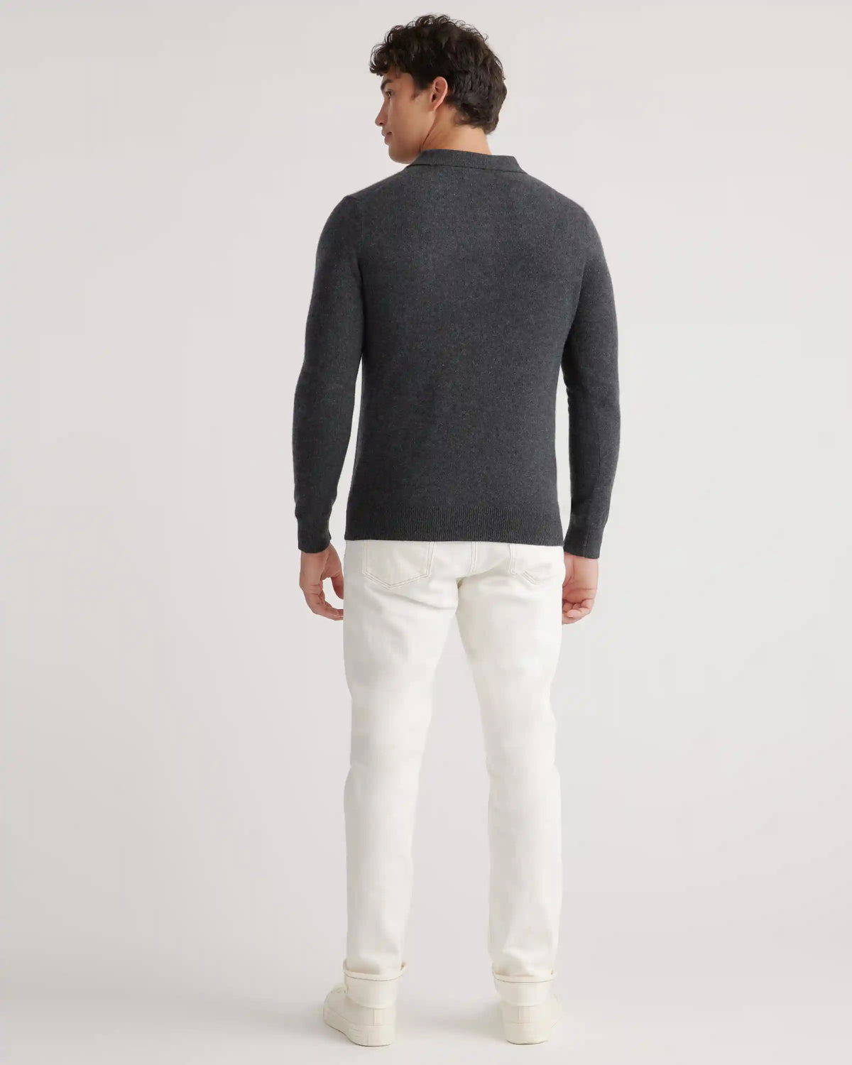 Mongolian Spring Cashmere Polo Sweater