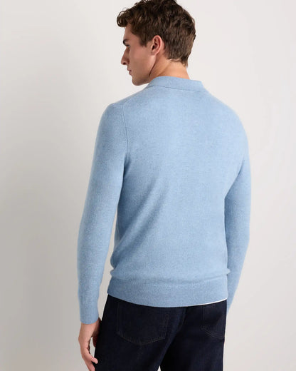 Mongolian Cashmere Polo Sweater