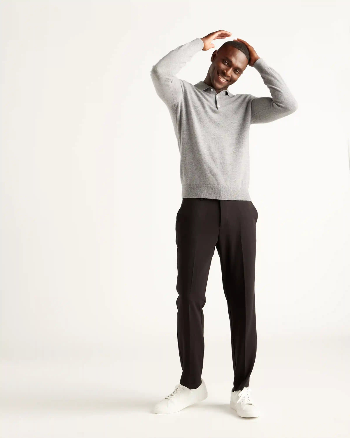 Mongolian Spring Cashmere Polo Sweater