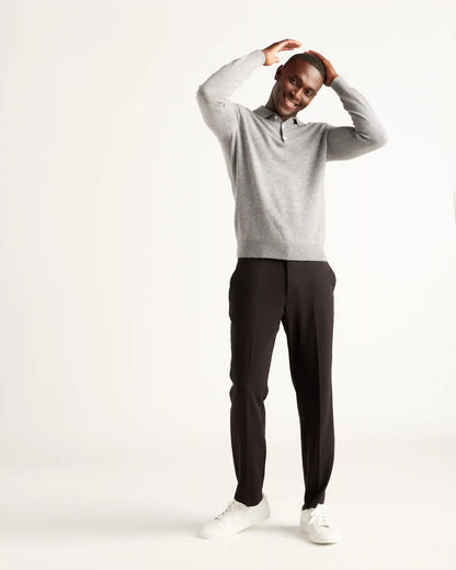 Mongolian Spring Cashmere Polo Sweater