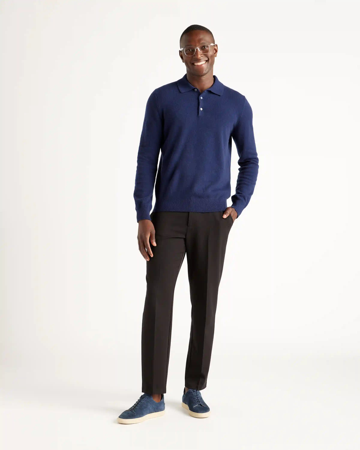 Mongolian Spring Cashmere Polo Sweater